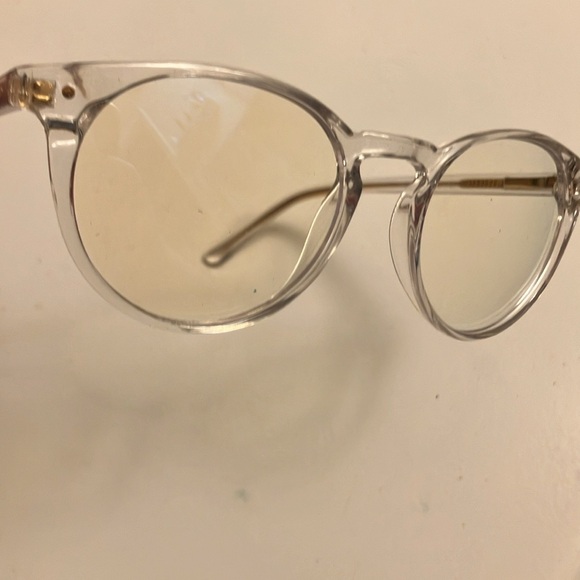 Unisex Blue light glasses. Clear and gold - Picture 6 of 9